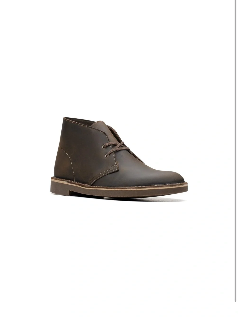 CLARKS Men's Leather shepton Boots In beeswax brown size 7.5
